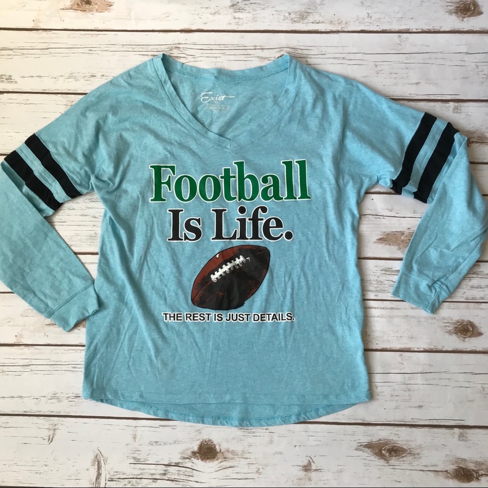 💚EXIST 'Football is Life' Raglan Long-Sleeve Top